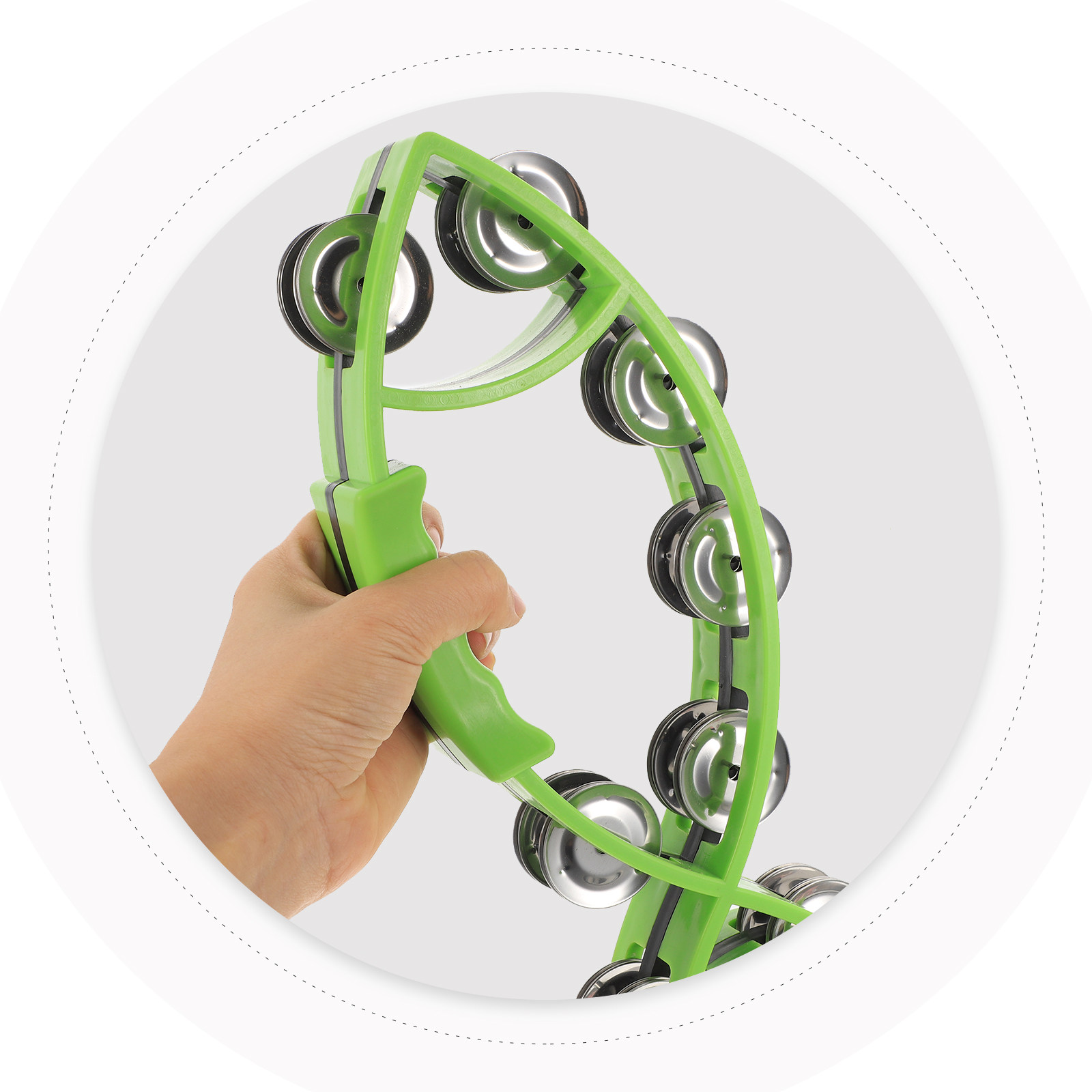 Musical Instrument Tambourine - Tamburello a percussione portatile, accessorio per