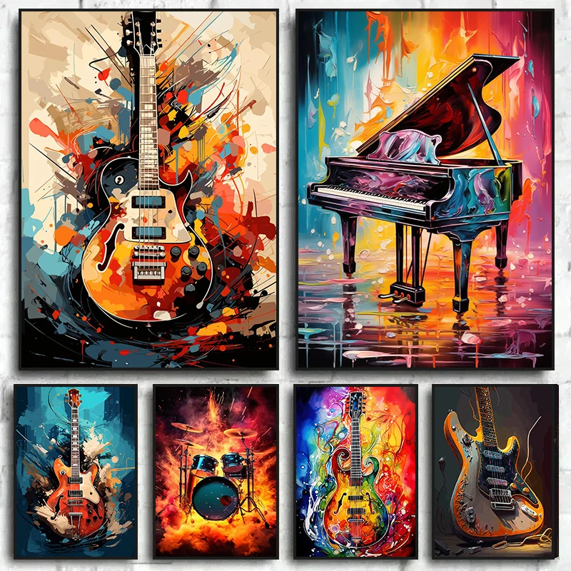 Musical Instrument Art - Quadri su tela con strumenti musicali