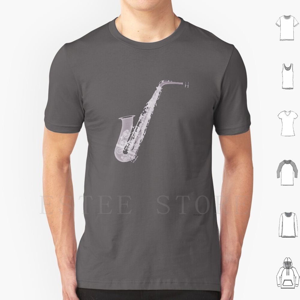 Musical Instrument Image - Maglietta Saxophone-X-Ray Fai da te di