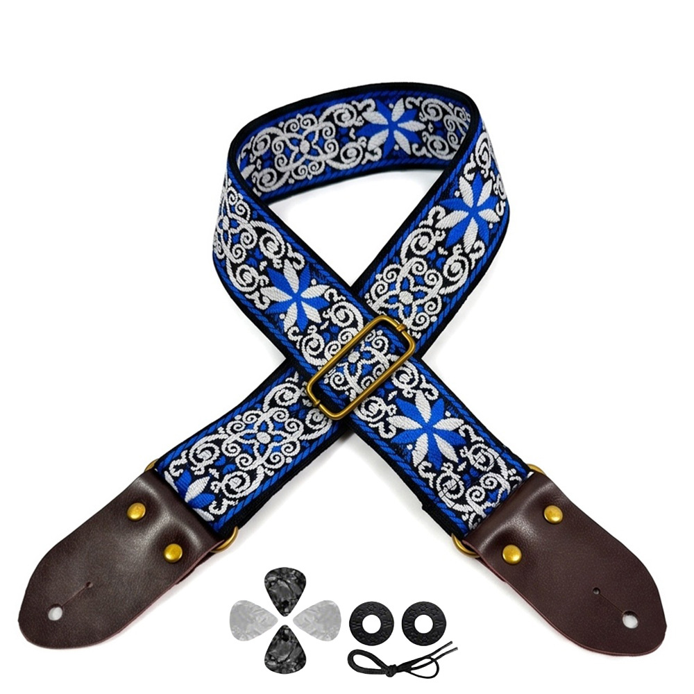 Musical Instrument Art - Tracolla per Chitarra Ricamata Stile Etnico