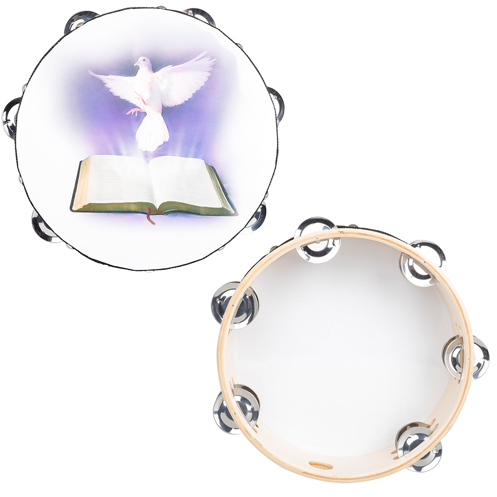 Musical Instrument Tambourine - 8 pollici tamburello pace piccione pannello