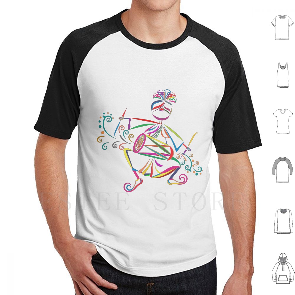 Musical Instrument In India - Dhol Player T Shirt FAI DA