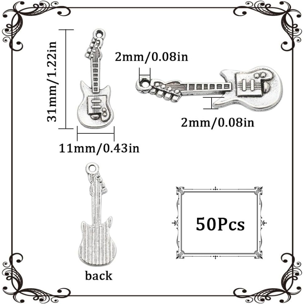 1 scatola da 50 pezzi ciondoli - Musical Instrument Box recensione e prezzo