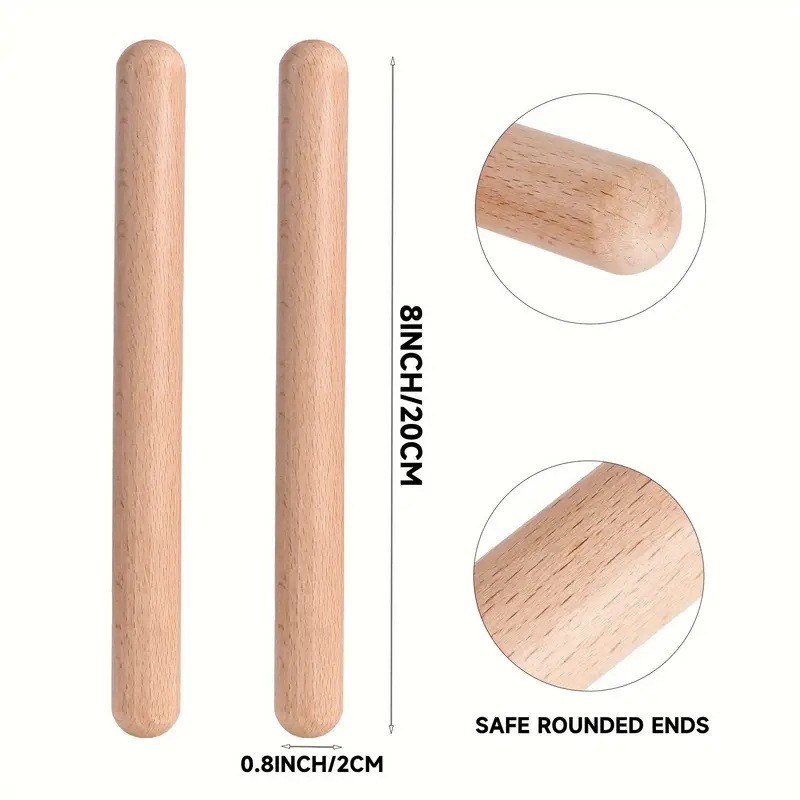 8 bastoncini ritmici in legno  - Musical Instrument Craft recensione e prezzo